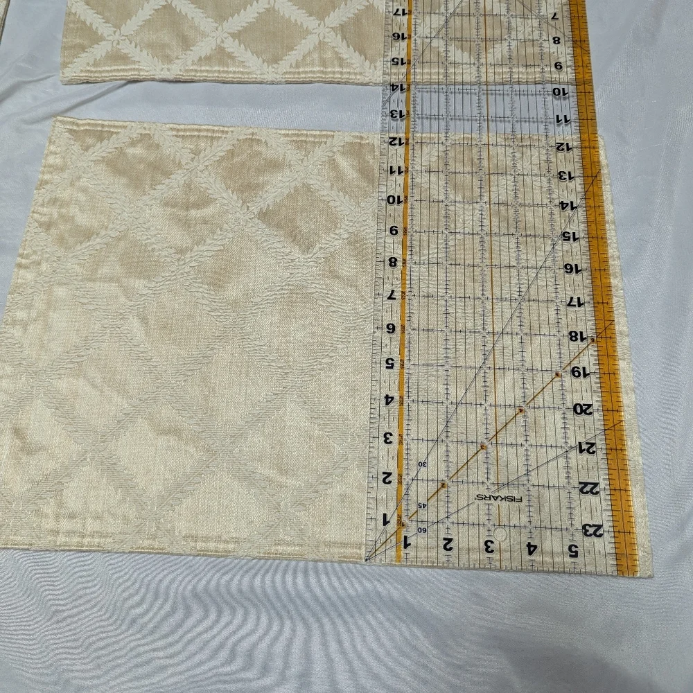 Set Of 6 Shimmer Gold Dual Sided Fabric Placemats 16.5